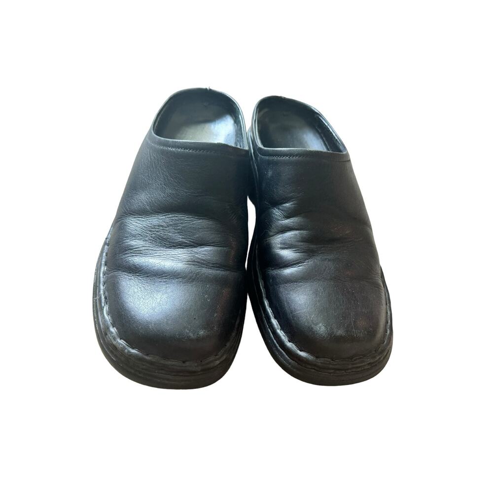 Josef Seibel black leather slipper men sz 13